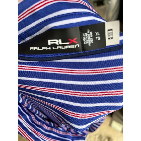 Ralph Lauren X RLX  Blue Red Golf Polo Short Sleeve Shirt Men’s Size XL - Picture 5 of 5